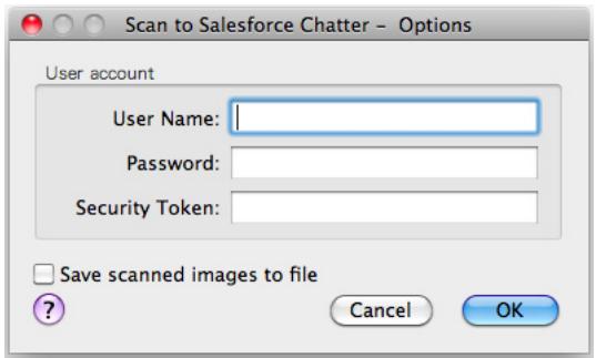 FUJITSU SCANSNAP S1100 DELUXE - Change the settings for [Scan to Salesforce Chatter] (If you do not want to change any settings, go to step 4.). - 2