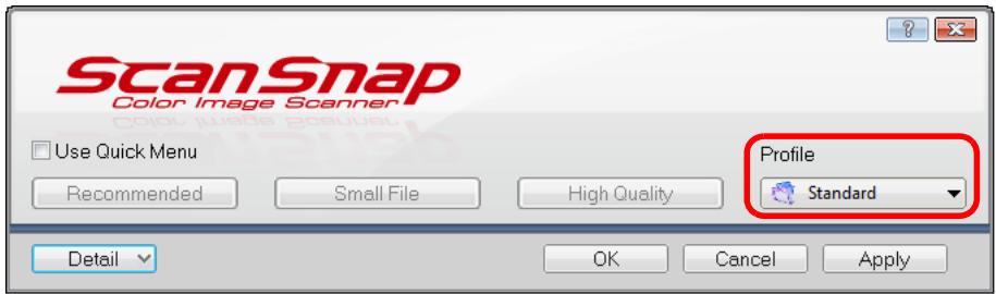 FUJITSU SCANSNAP S1100 DELUXE - Select a profile. - 1