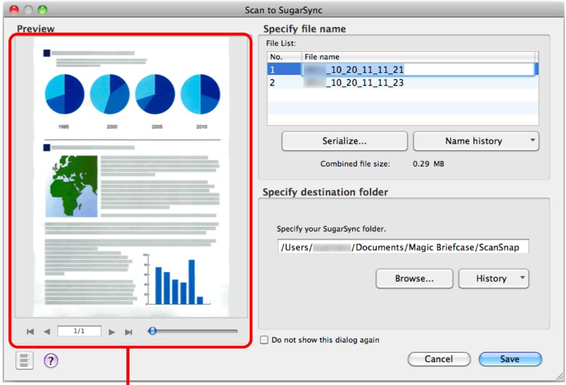 FUJITSU SCANSNAP S1100 DELUXE - Check the scanned image in the preview area. - 1