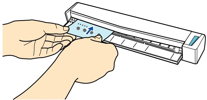 FUJITSU SCANSNAP S1100 DELUXE - Insert the business card straight into the feeding section of the ScanSnap, with the scanning side facing up. - 3