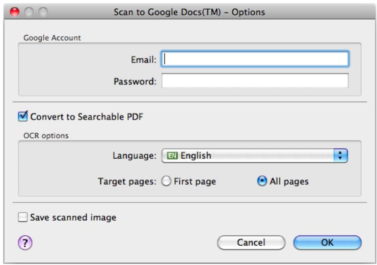 FUJITSU SCANSNAP S1100 DELUXE - Change the settings for [Scan to Google Docs(TM)] (If you do not want to change any settings, go to step 4.). - 2