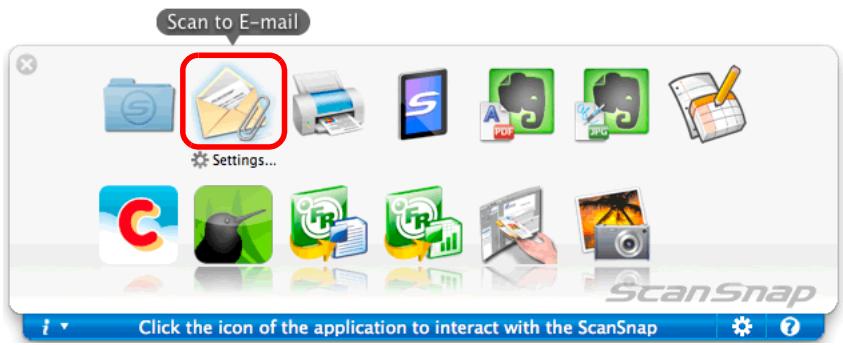 FUJITSU SCANSNAP S1100 DELUXE - Click the [Scan to E-mail] icon. - 1