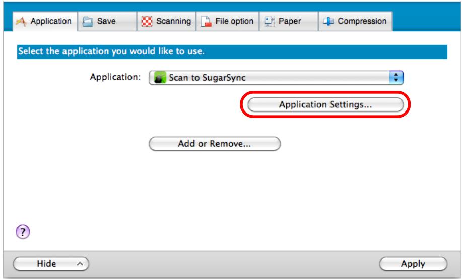 FUJITSU SCANSNAP S1100 DELUXE - Change the settings for [Scan to SugarSync] (If you do not want to change any settings, go to step 4.). - 1