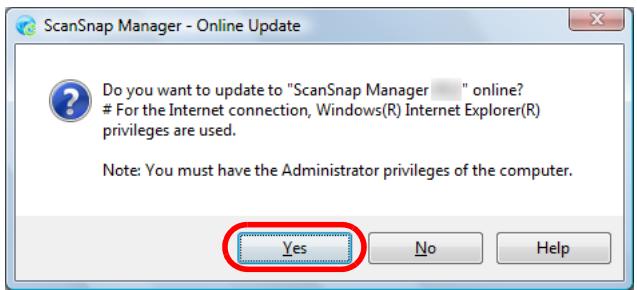 FUJITSU SCANSNAP S1100 DELUXE - Click the [Yes] button. - 1