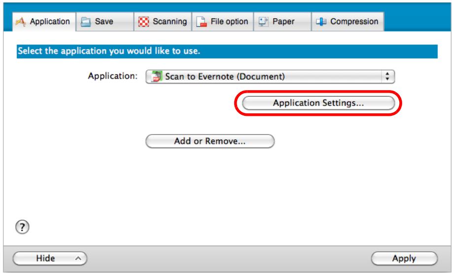 FUJITSU SCANSNAP S1100 DELUXE - Change the settings for [Scan to Evernote (Document)] (If you do not want to change any settings, go to step 4.). - 1