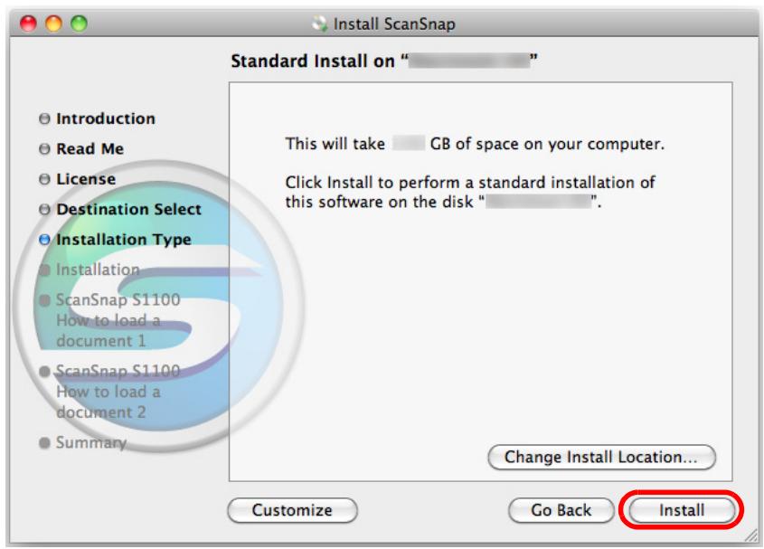 FUJITSU SCANSNAP S1100 DELUXE - Click the [Install] button. - 1