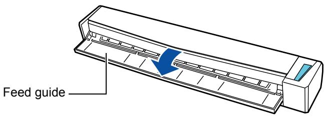 FUJITSU SCANSNAP S1100 DELUXE - Open the feed guide to turn on the ScanSnap. - 1