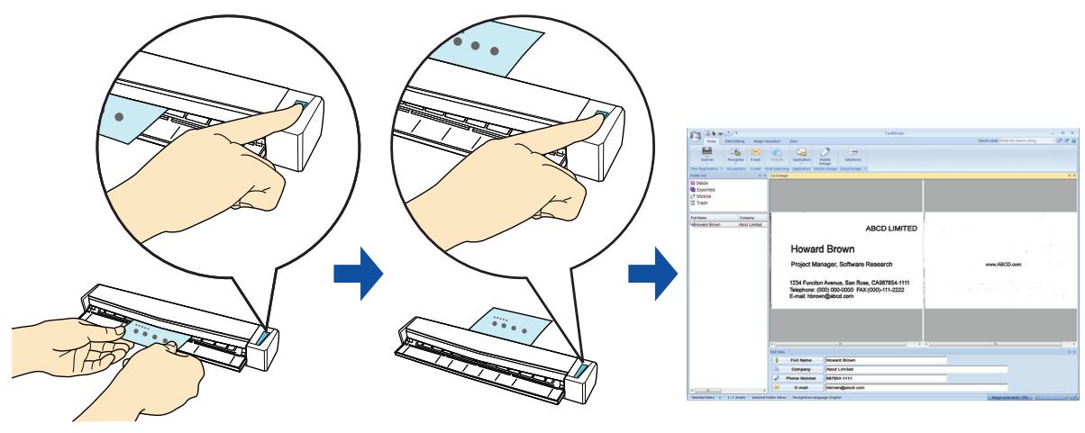 FUJITSU SCANSNAP S1100 DELUXE - Storing Business Cards in CardMinder - 1