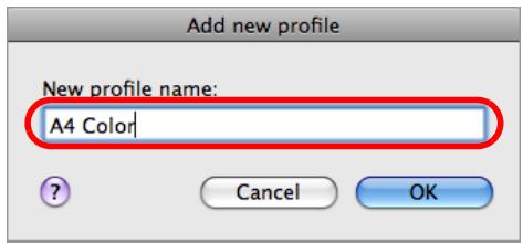 FUJITSU SCANSNAP S1100 DELUXE - Type in a new profile name and click the [OK] button. - 1