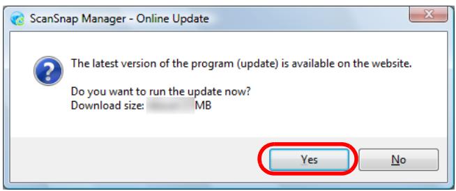 FUJITSU SCANSNAP S1100 DELUXE - Click the [Yes] button. - 1