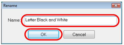 FUJITSU SCANSNAP S1100 DELUXE - Type in a new name, and click the [OK] button. - 1