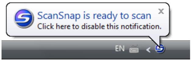 FUJITSU SCANSNAP S1100 DELUXE - - When the ScanSnap is on - 1