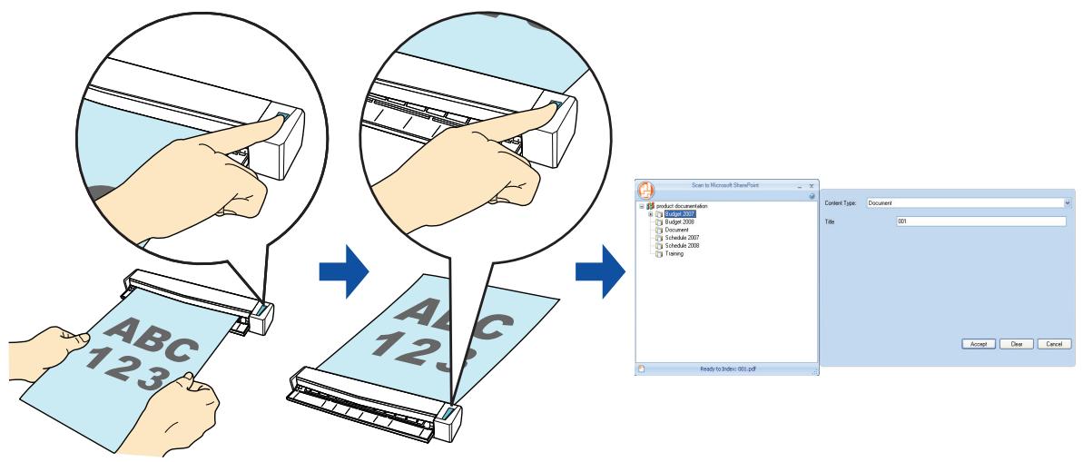 FUJITSU SCANSNAP S1100 DELUXE - Saving Data in SharePoint - 1
