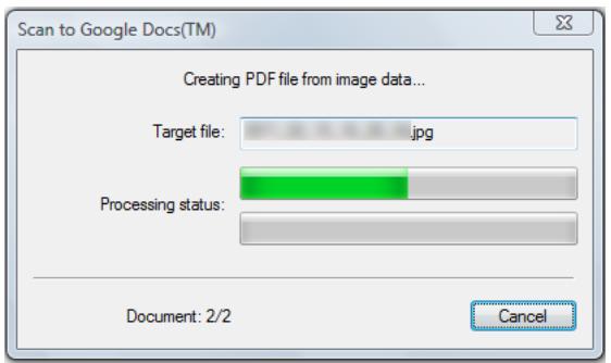 FUJITSU SCANSNAP S1100 DELUXE - Click the [Scan to Google Docs(TM)] icon. - 5