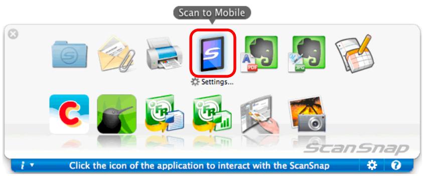 FUJITSU SCANSNAP S1100 DELUXE - Click the [Scan to Mobile] icon. - 1