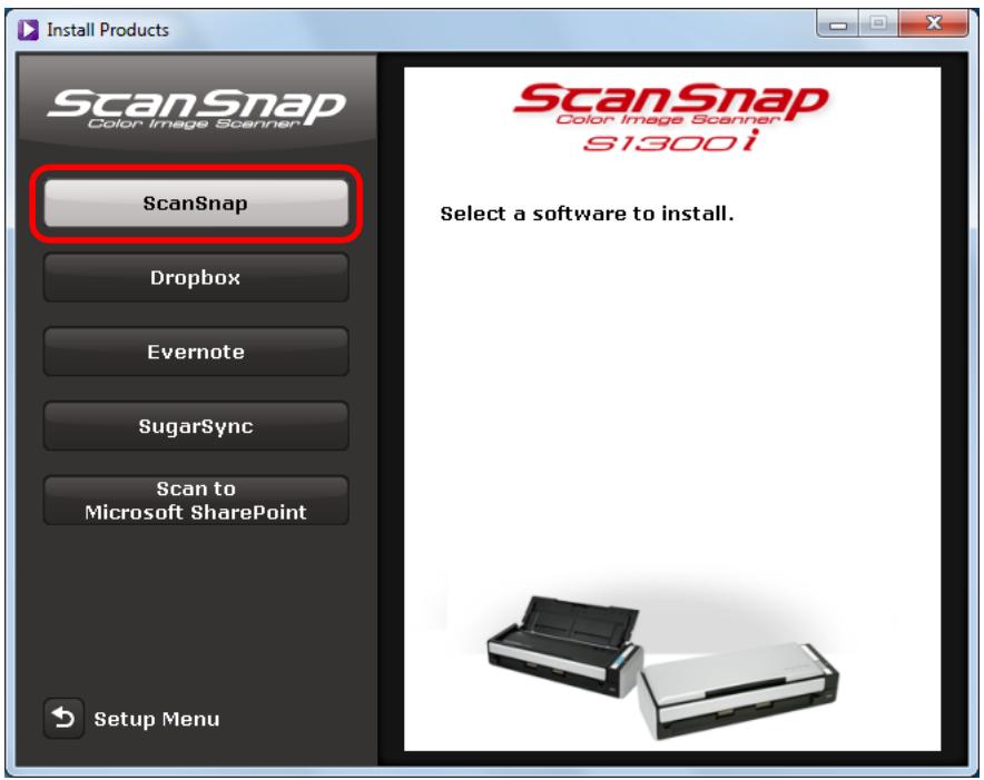 FUJITSU SCANSNAP S1300I DELUXE - Click the [ScanSnap] button. - 1