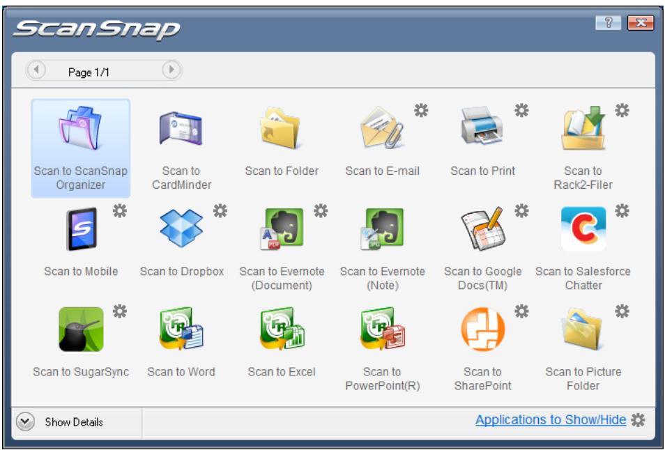 FUJITSU SCANSNAP S1300I DELUXE - Press the [Scan] button on the ScanSnap to start a scan. - 1