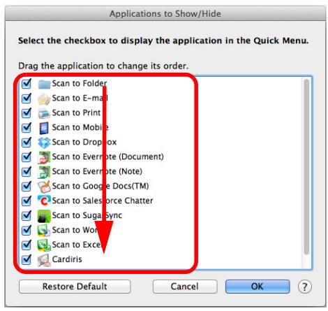 FUJITSU SCANSNAP S1300I DELUXE - - Display Order of Applications - 2