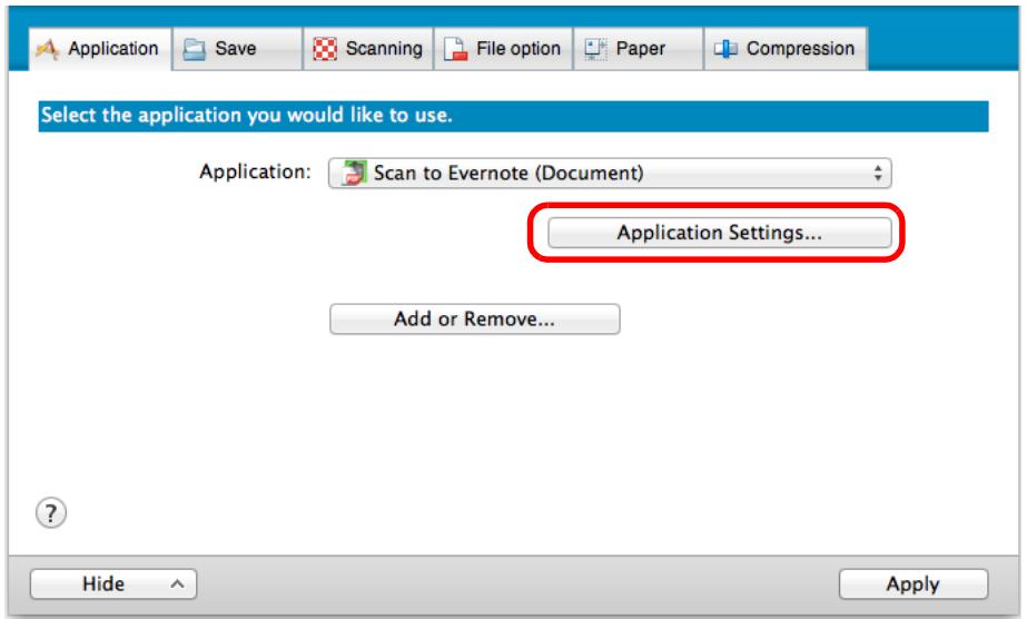 FUJITSU SCANSNAP S1300I DELUXE - Change the settings for [Scan to Evernote (Document)] (If you do not want to change any settings, go to step 4.). - 1