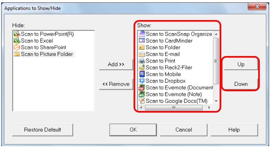 FUJITSU SCANSNAP S1300I DELUXE - - Display Order of Applications - 1