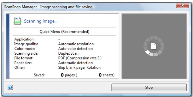 FUJITSU SCANSNAP S1300I DELUXE - ■ Showing the Scanning Progress - 1