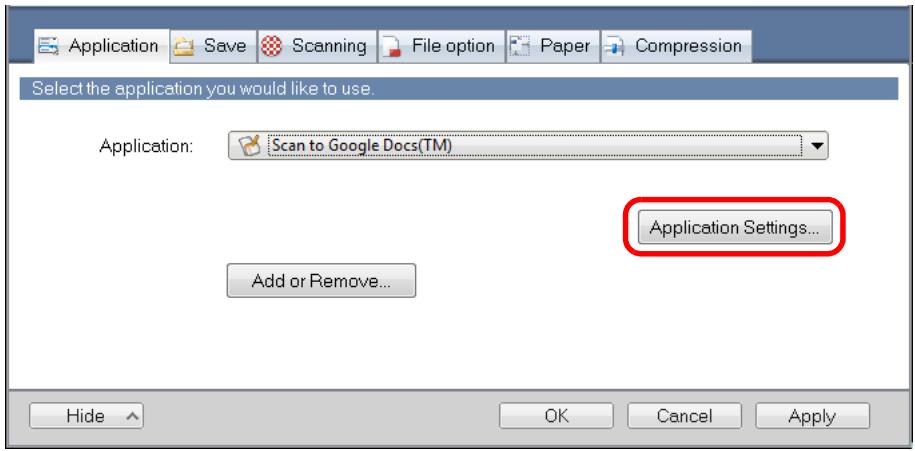 FUJITSU SCANSNAP S1300I DELUXE - Change the settings for [Scan to Google Docs(TM)] (If you do not want to change any settings, go to step 4.). - 1