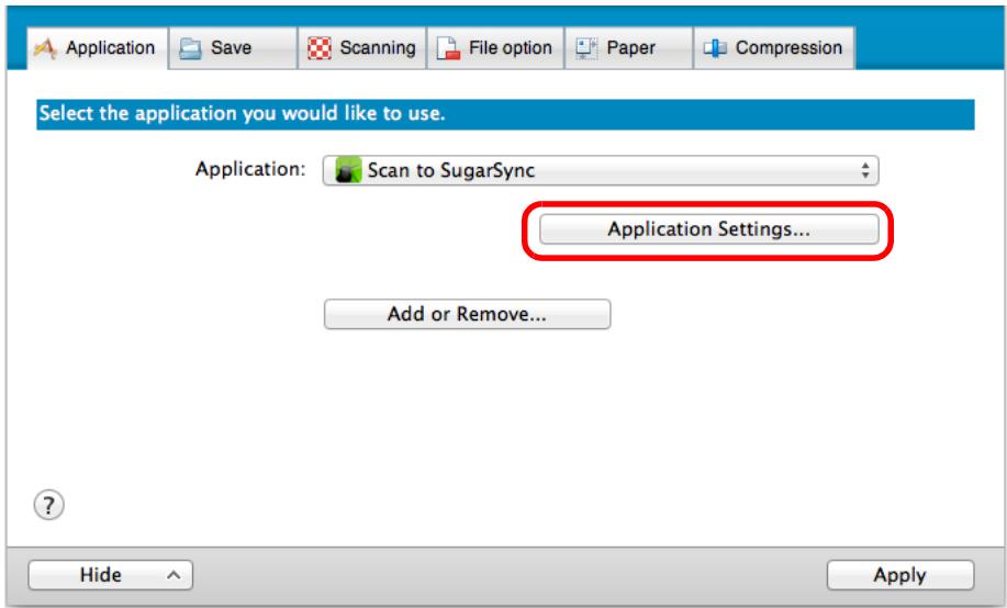 FUJITSU SCANSNAP S1300I DELUXE - Change the settings for [Scan to SugarSync] (If you do not want to change any settings, go to step 4.). - 1