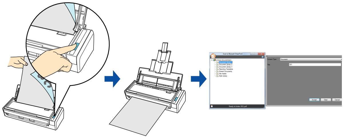 FUJITSU SCANSNAP S1300I DELUXE - Saving Data in SharePoint - 1