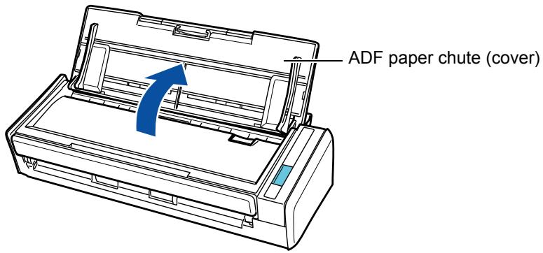 FUJITSU SCANSNAP S1300I DELUXE - Open the ADF paper chute (cover) of the ScanSnap to turn the power on. - 1
