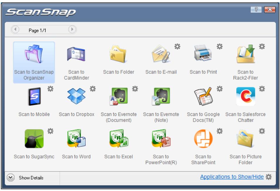 FUJITSU SCANSNAP S1300I DELUXE - Press the [Scan] button on the ScanSnap to start a scan. - 1