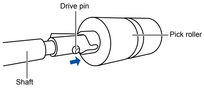 FUJITSU SCANSNAP S1300I DELUXE - Attach a new pick roller on the shaft. - 1