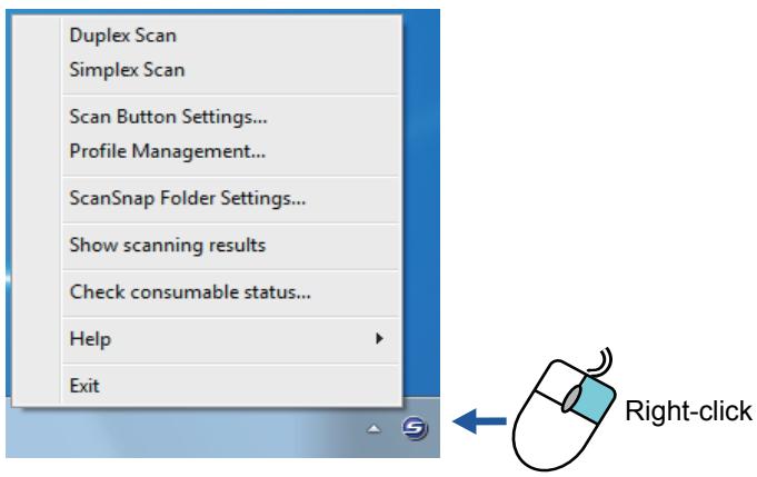 FUJITSU SCANSNAP S1300I DELUXE - ■ Right-Click Menu - 1