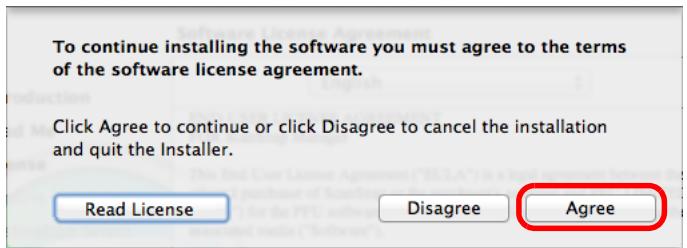 FUJITSU SCANSNAP S1300I DELUXE - To accept the license agreement, click the [Agree] button. - 1