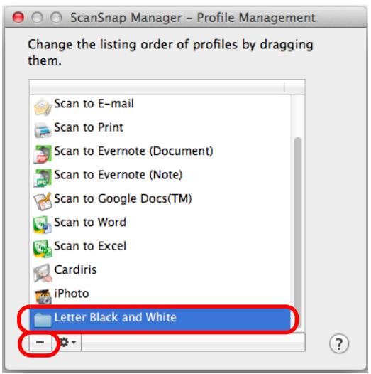 FUJITSU SCANSNAP S1300I DELUXE - Select a profile and click the [ ] button. - 1