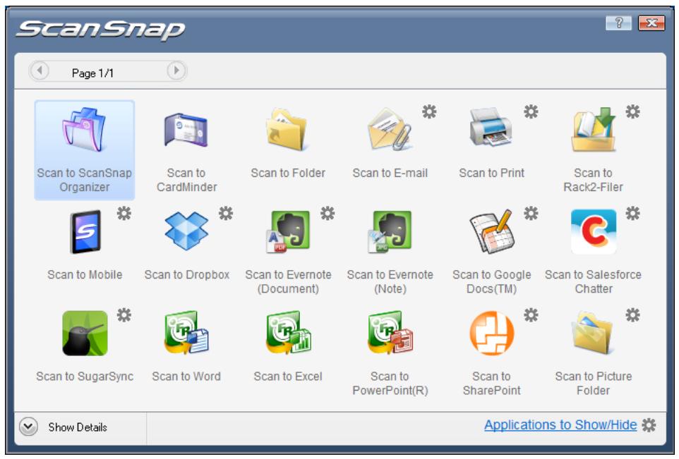 FUJITSU SCANSNAP S1300I DELUXE - Press the [Scan] button on the ScanSnap to start a scan. - 1