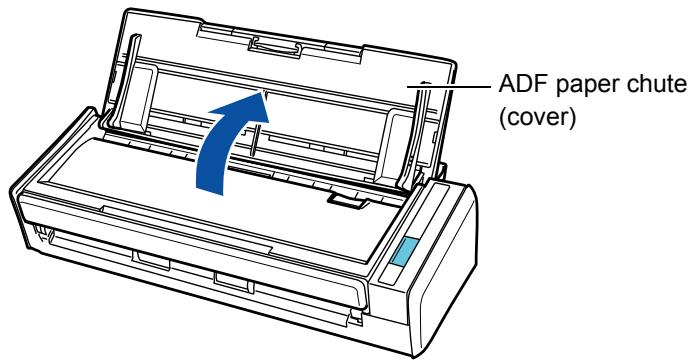 FUJITSU SCANSNAP S1300I DELUXE - Open the ADF paper chute (cover) of the ScanSnap to turn the power on. - 1
