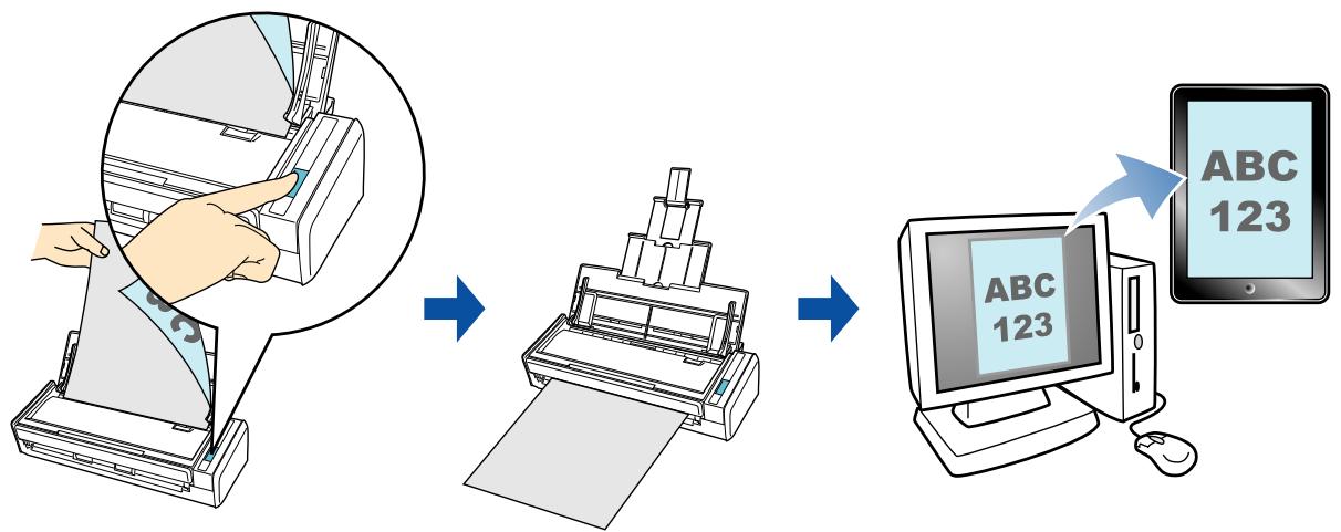 FUJITSU SCANSNAP S1300I DELUXE - Saving Data to a Mobile Device - 1