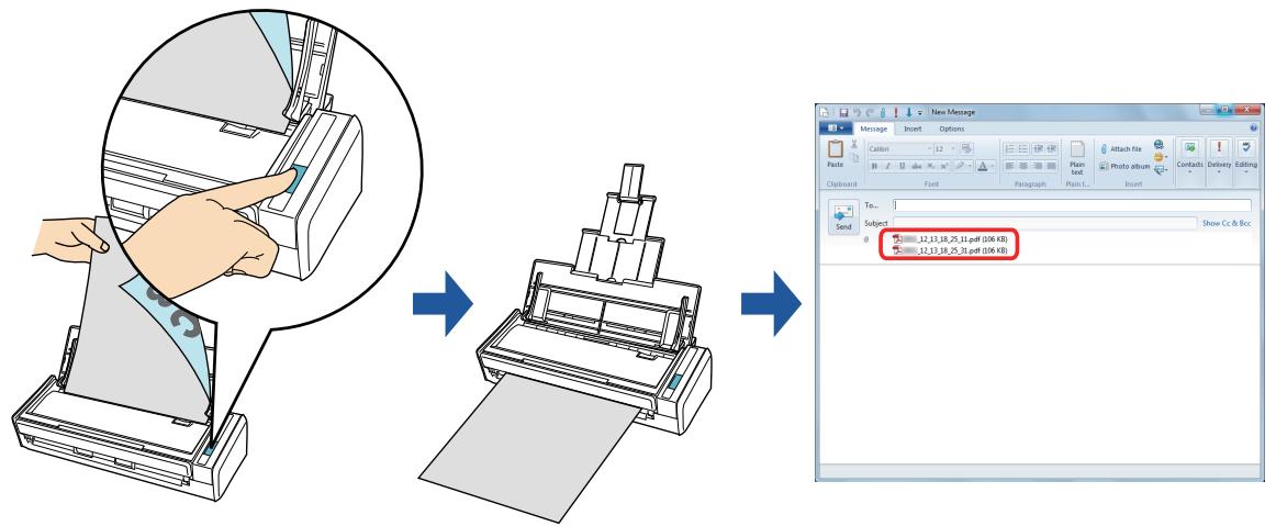 FUJITSU SCANSNAP S1300I DELUXE - ■ Attaching Files to E-Mail - 1
