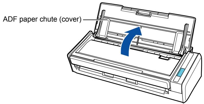 FUJITSU SCANSNAP S1300I DELUXE - Open the ADF paper chute (cover) of the ScanSnap. - 1