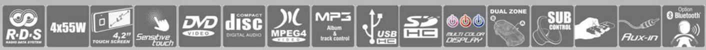 OXYGEN MP404 - Autoradio usb/sd/dvd/cd/rds amplifié - 1