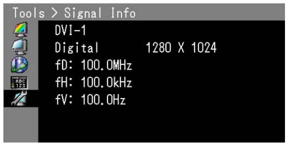 EIZO FLEXSCAN SX2762W - - Displaying signal information [Signal Info] - 1