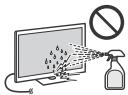 SONY KDL32W705C - Behandling og rengøring af tv'ets skærmoverflade og kabinet - 1