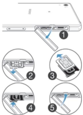 SONY XPERIA TABLET Z2 10,1 - To insert the micro SIM card - 3