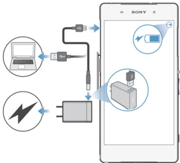 SONY XPERIA TABLET Z2 10,1 - To charge your device - 1