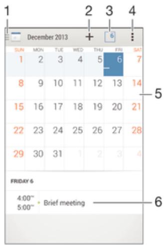 SONY XPERIA Z2 SGP511E1 - Calendar - 2
