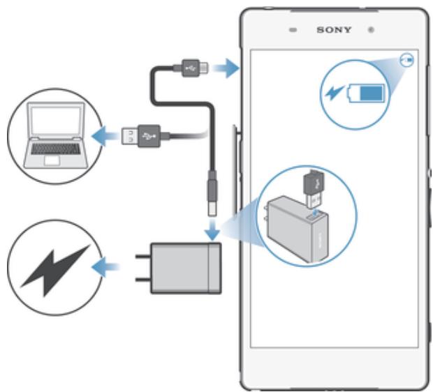 SONY XPERIA Z2 SGP511E1 - To charge your device - 1