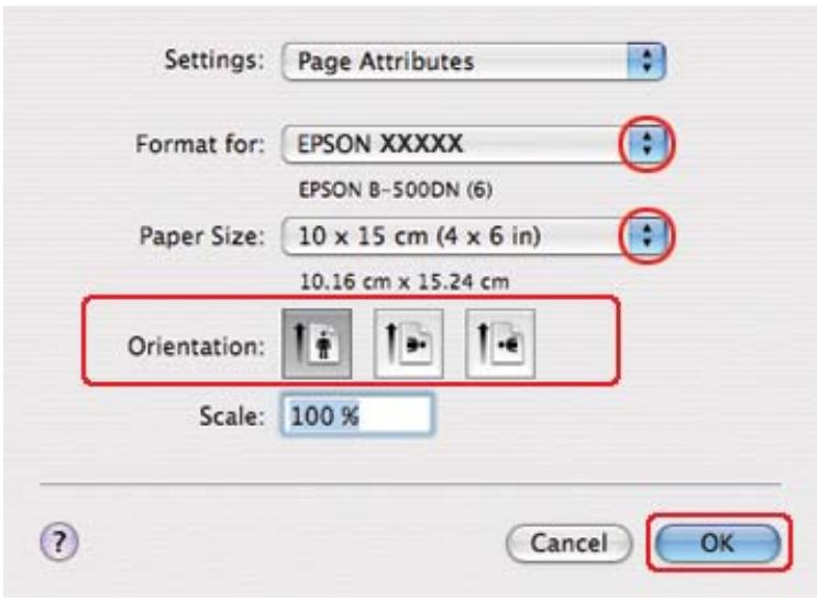 EPSON B-510DN - Paramètres de l'imprimante sous mac OS x 10.3 ou 10.4 - 1