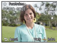 PANASONIC LUMIX DMC-SZ1EF - Vælg billeddet, og tryk derefter på [MENU/SET]. - 1