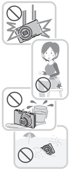 PANASONIC LUMIX DMC-SZ1EF - Undga at bruge kameraet på steder, hvor der er meget stov, vand, sand osv. - 1