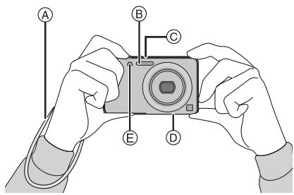 PANASONIC LUMIX DMC-SZ1EF - Hold kameraet forsigtigt med begge hænder, hold armene stille langs sider og stå med fødderne en smule adskilt. - 2